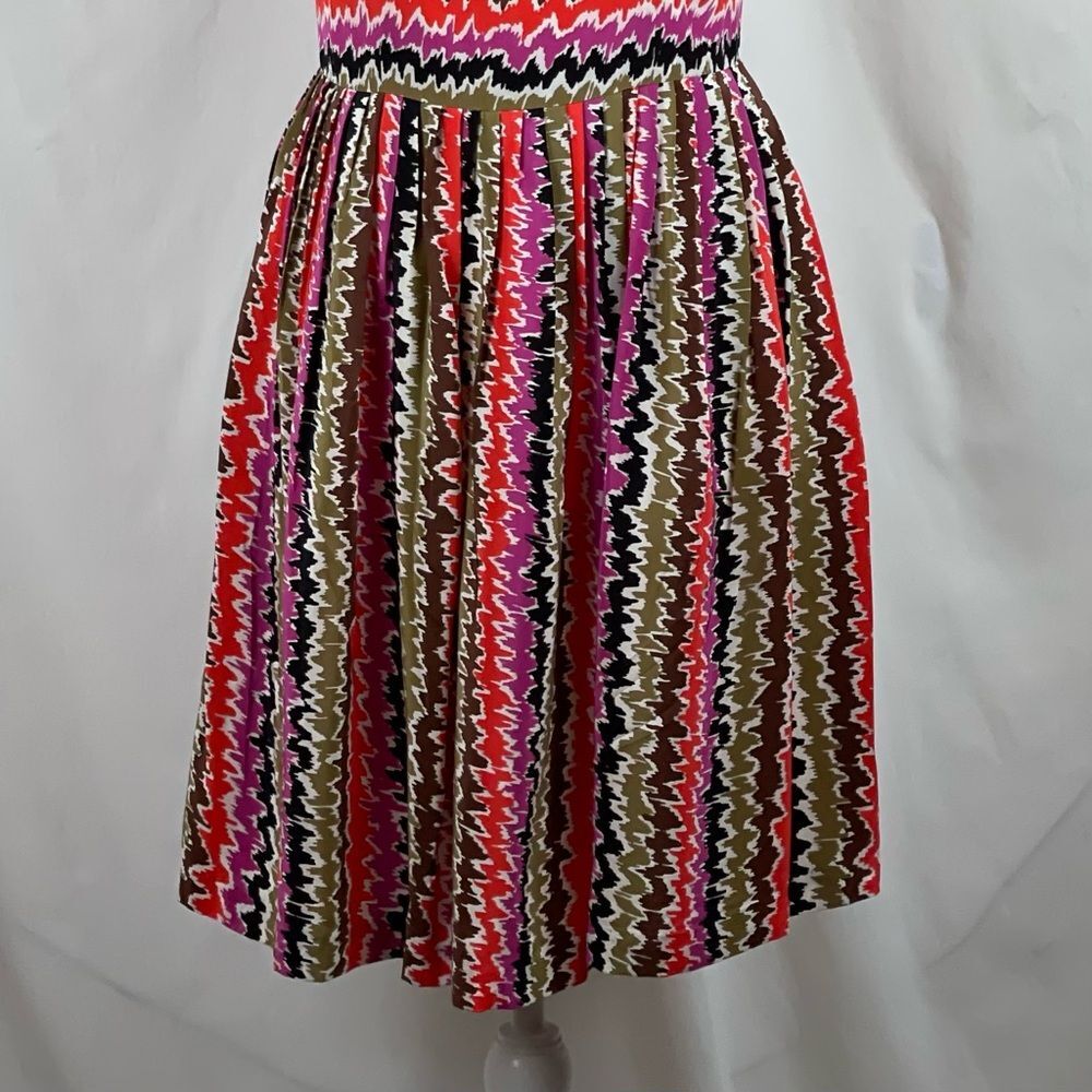Trina Turk Pink Orange Pure Silk Sleeveless EuroGirl Feminine Dress NWOT Size 8 - Picture 4 of 13